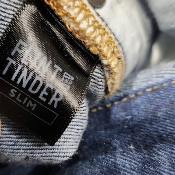 Flint and Tinder Stretch Selvedge Jeans Men 36x29 *READ Slim Fit Japanese Denim - Picture 8 of 11